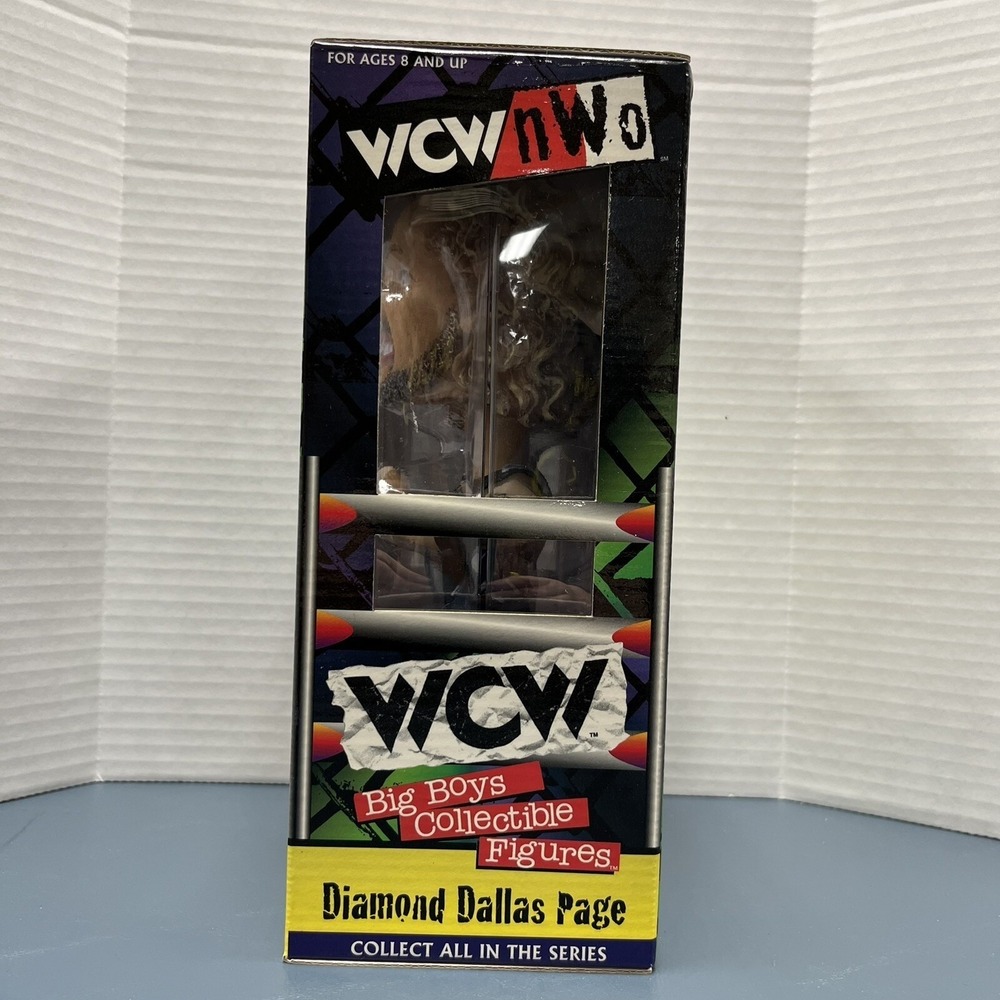 NIB 1998 WCW BIG BOYS COLLECTIBLE DIAMOND DALLAS PAGE HAND PAINTED BOBBLEHEAD - Picture 2 of 6